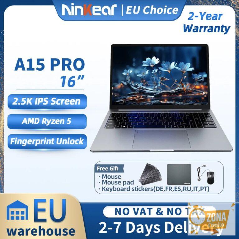 Portátil Ninkear A15 Pro de 16 Pulgadas, Pantalla IPS 2.5K FHD, AMD… — 533.51 EUR €