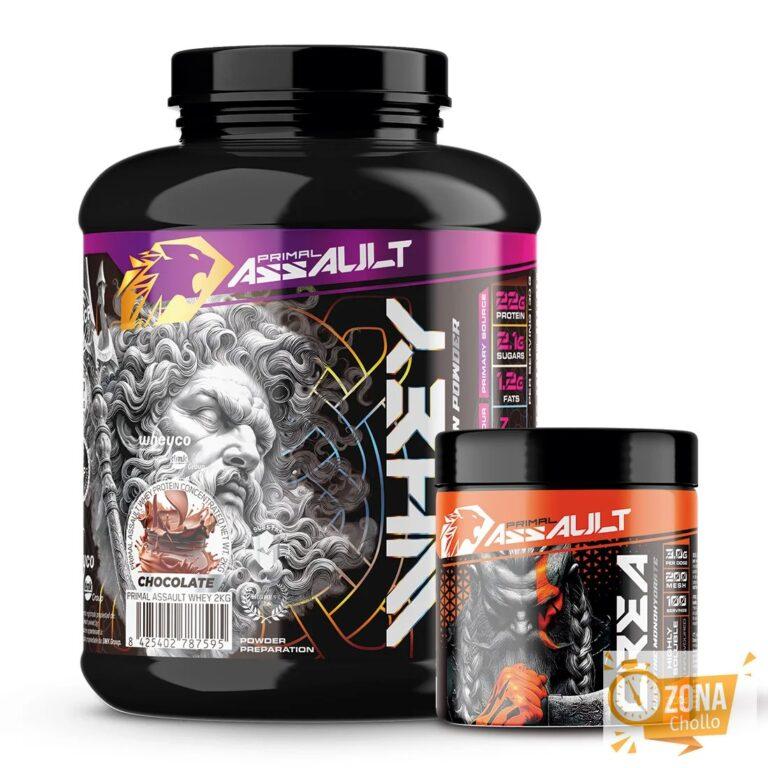 PRIMAL ASSAULT | Pack de Proteina WHEY 2KG + Creatina en Polvo Sin… — 34,75 €
