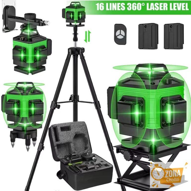 Nivel Láser 4D de 16 Líneas, Línea Verde, Función de Autonivelación… — 30.74 EUR €