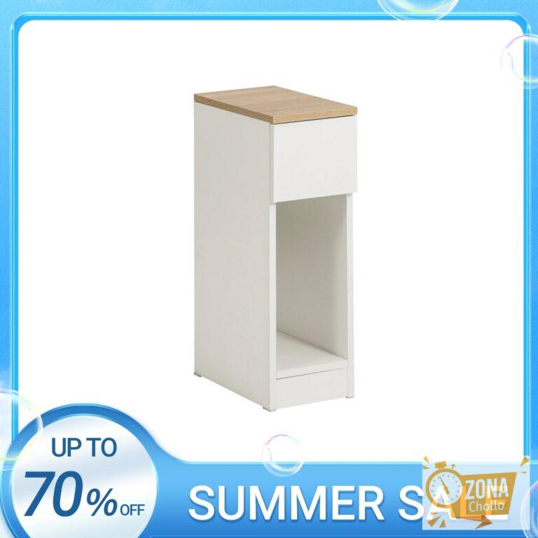 SoBuy FBT111-WN Mesita de noche estrecha con cajón y almacenamiento… — 35.42 EUR €