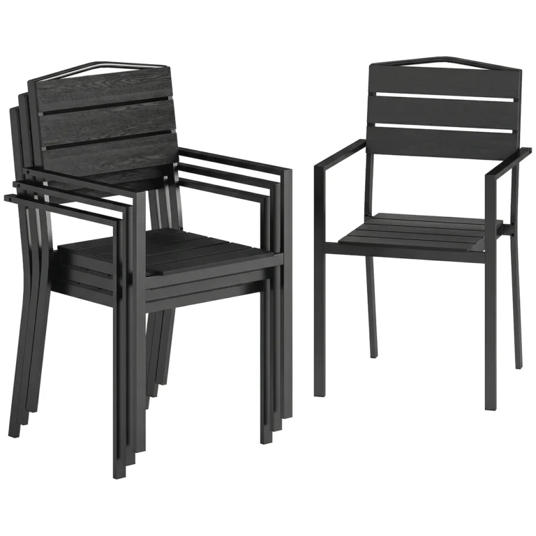 Juego 4 sillas jardín Outsunny -56% por 73,36€
