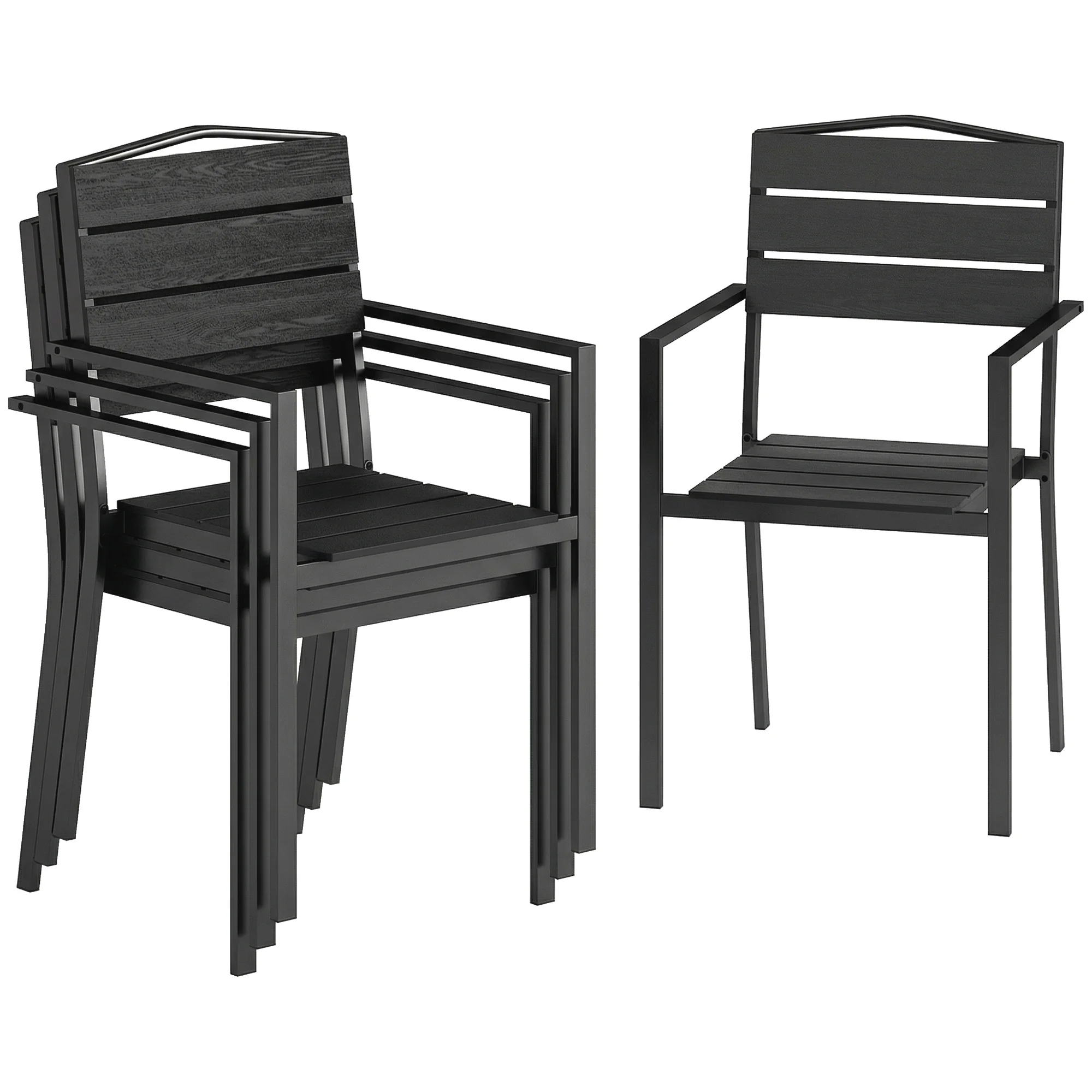 Juego 4 sillas jardín Outsunny -56% por 73,36€