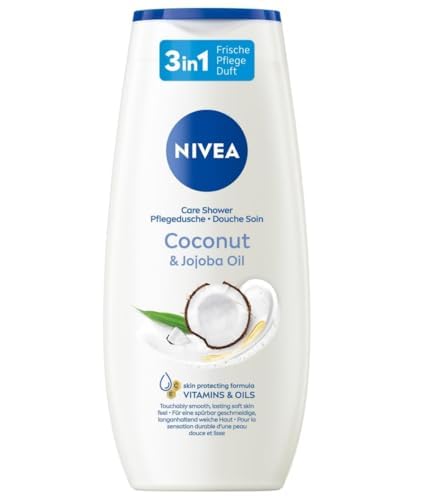 NIVEA GEL DE DUCHA DE COCO Y ACEITE DE JOJABA, 250 ML