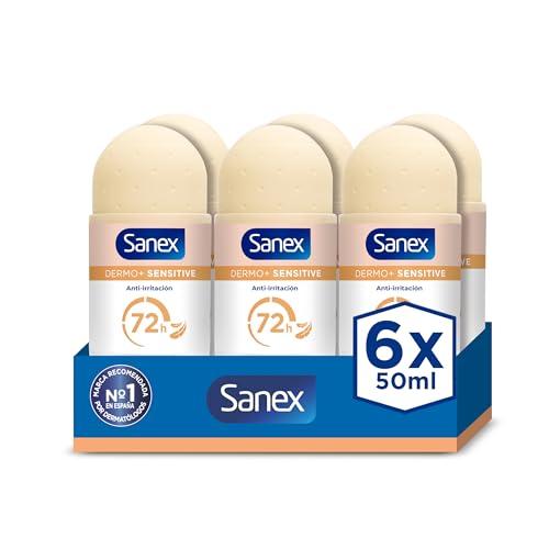 SANEX DERMOP+ SENSITIVE DESODORANTE ANTITRANSPIRANTE ROLL‑ON 72 HORAS