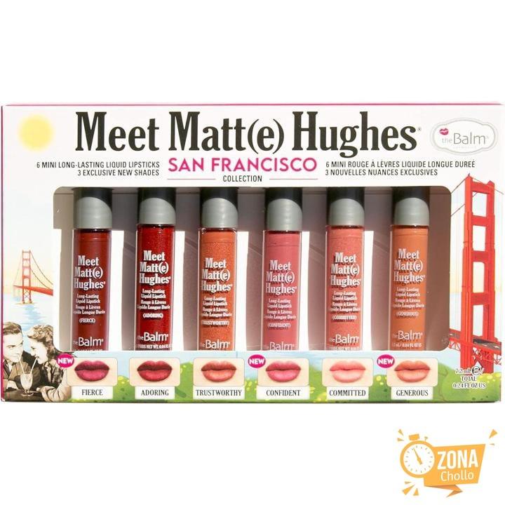 theBalm – Meet Matt(e) Hughes San Francisco – Set de 6 mini labiales… — 29.99 €
