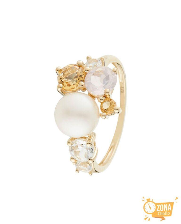 Anillo «Pikine» White Topaze 0,67/3 Citrine 0,53/2 Rose Quartz… — 289,00€ € -77%