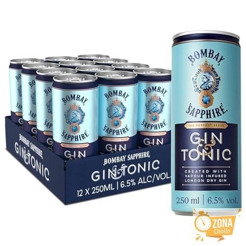 Latas de cóctel Bombay Sapphire Gin & Tonic listo para tomar, 6,5%… — 24,69 € -36%