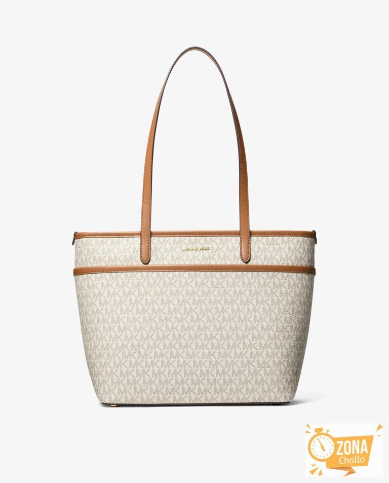 Bolso shopper tote marlowe mediano con logotipo y bolsillo Marfil… — 80 € -71%