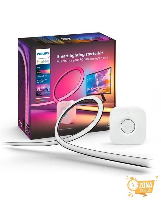 Kit de inicio Tira de luces LED Philips Hue Play Gradient para PC -… — 48,9 € -75%