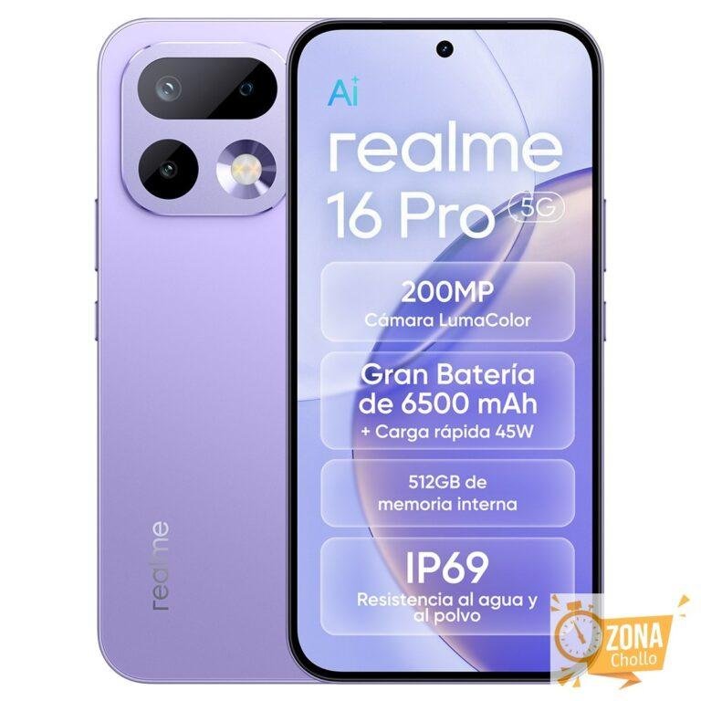 Realme 16 Pro 5G 8GB + 512GB móvil libre (Reacondicionado Grado C) -… — 169,15 € -64%