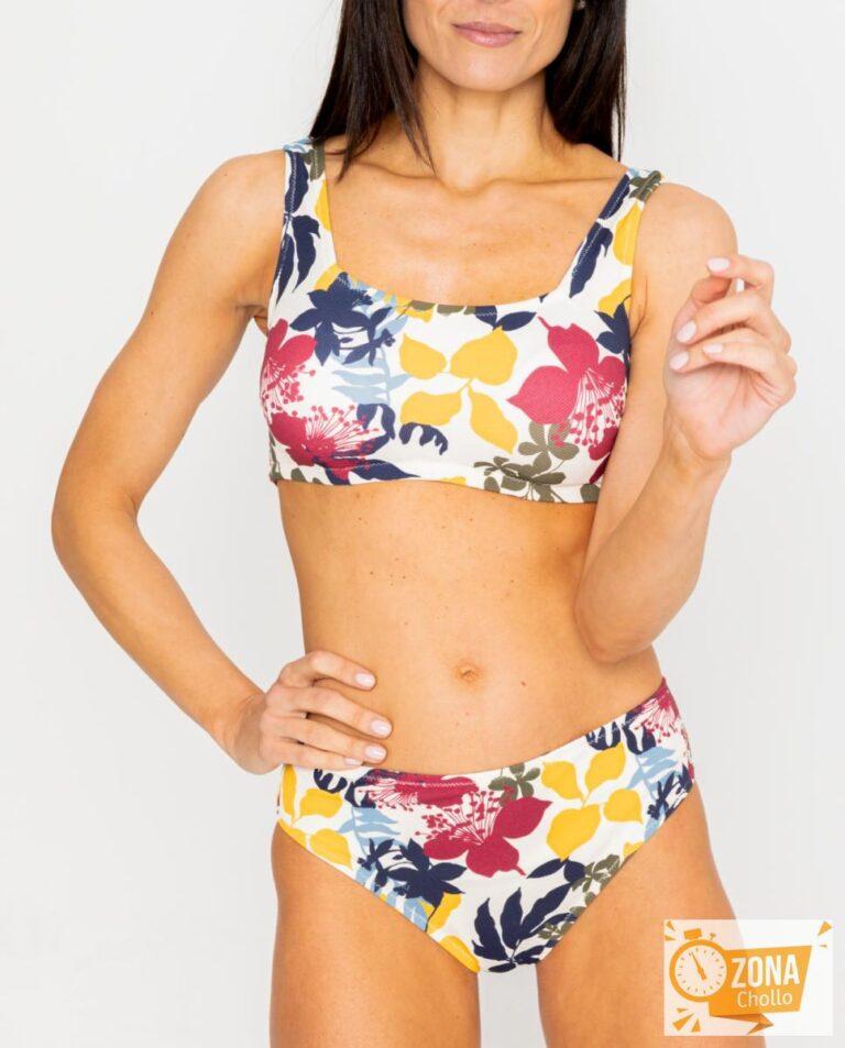 Top de bikini de mujer estampado floral — 10,00€ € -82%