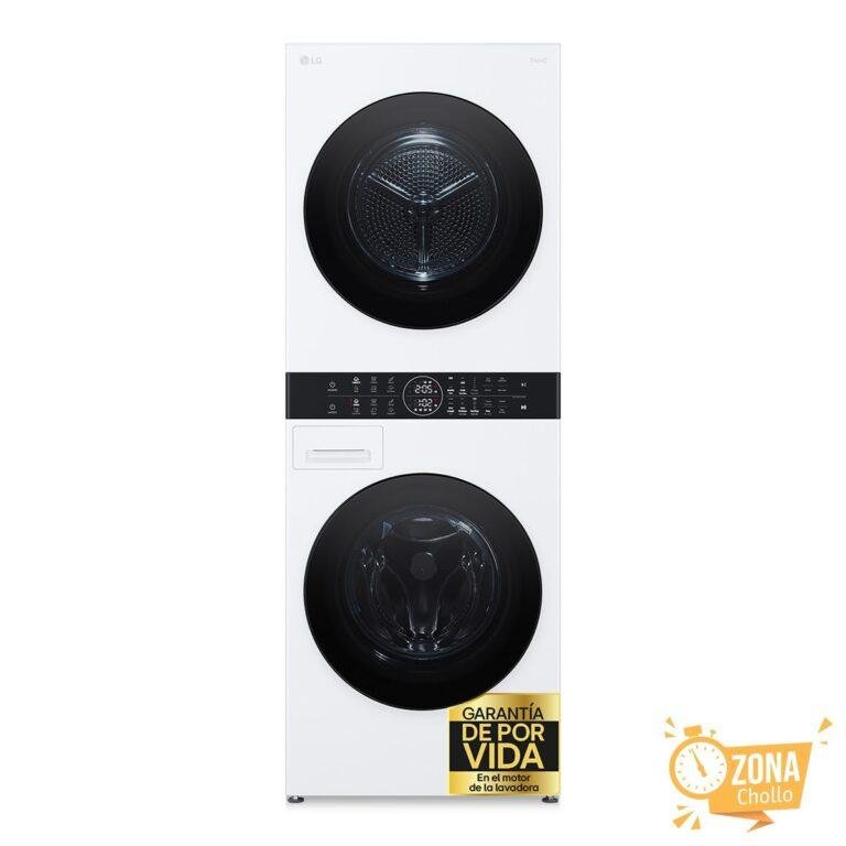 Torre de lavado y secado LG 12 kg(lavadora) /10 kg (secadora) / 1400… — 849,15 € -69%