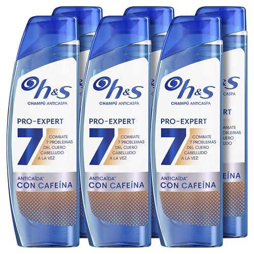 H&S PRO-EXPERT 7 CHAMPÚ ANTICASPA ANTICAÍDA CON CAFEÍNA 6X300ML