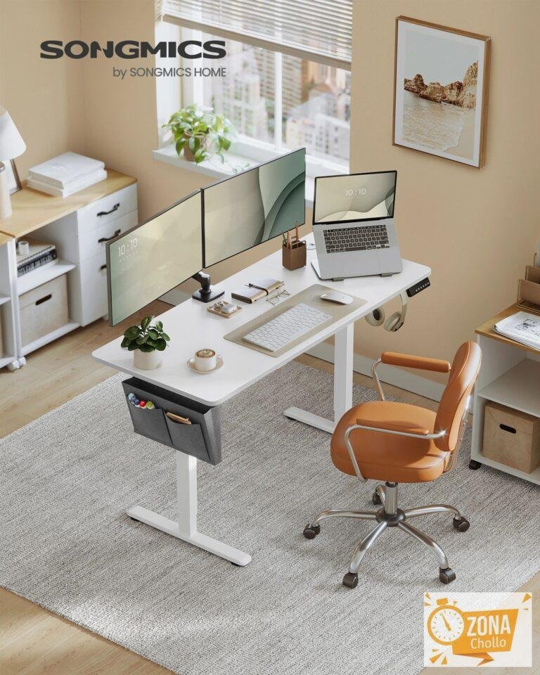 SONGMICS Escritorio Eléctrico, Regulable en Altura, 60 x 140 x… — 83,18 €