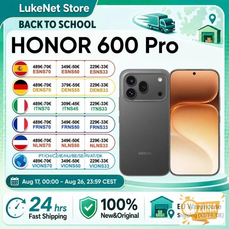 Teléfono Inteligente HONOR 600 Pro 5G, Snapdragon 8 Elite, IA de… — 623.98 EUR €