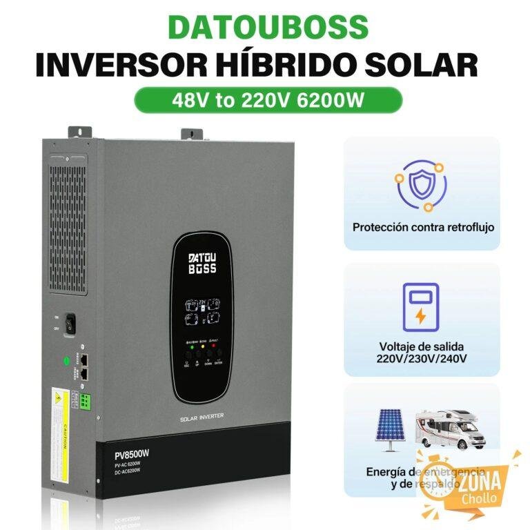 Inversor Solar Híbrido DATOUBOSS 1.8kW-12v 3kW-24v 6200W-48V… — 124,08 €