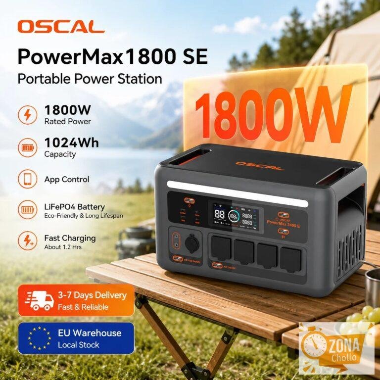 Estación de Energía Portátil OSCAL PowerMax1800SE 1800W Pico 2400W… — 383.33 EUR €