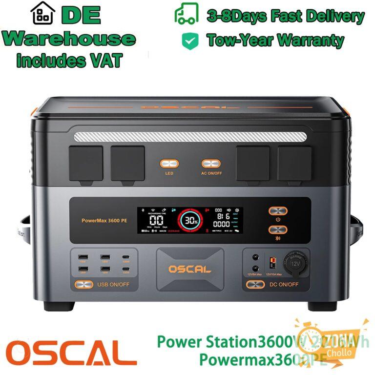 Estación de Energía OSCAL Mejorada 2016Wh 3600W PowerMax 3600PE con… — 695,64 €