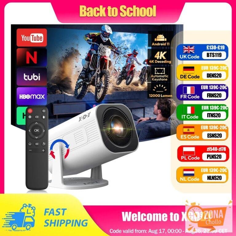 XGODY Gimbal 3 Pro proyector 4K Wifi6 Android Mini Beamer 300 ANSI… — 36,89 €