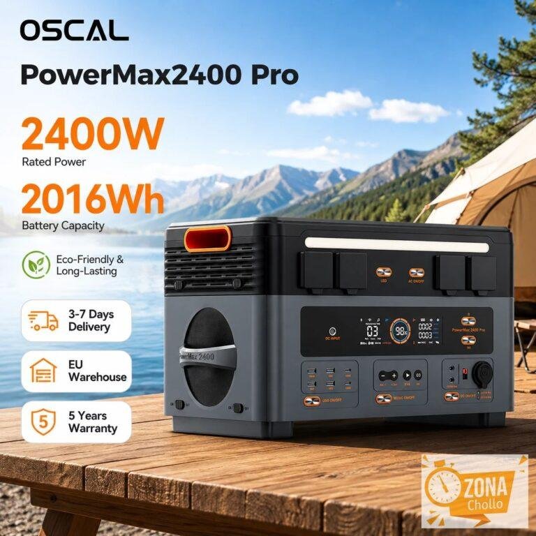 Estación de Energía Portátil OSCAL PowerMax 2400Pro 2400W 2016Wh… — 816.58 EUR €