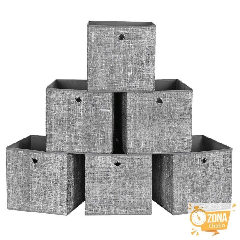 SONGMICS Cajas de almacenamiento plegables (6 unidades, 30 x 30 x 30… — 12,31 €