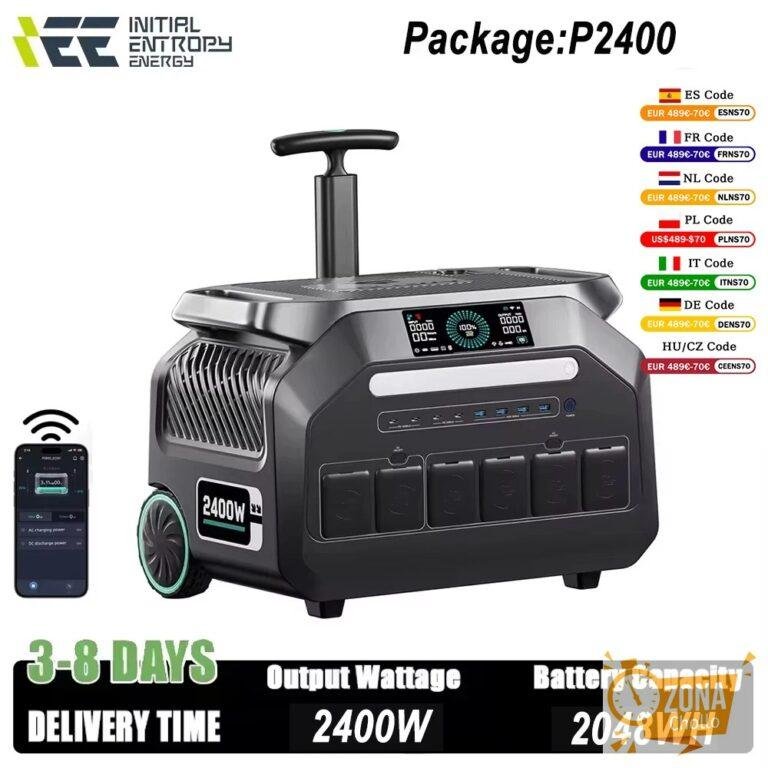Central eléctrica portátil IEE P2400 de 2400W, 2048Wh, LiFeP04… — 514,12 €