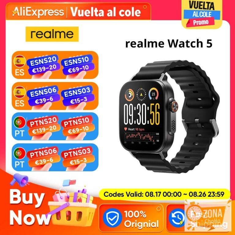 Versión global realme Watch 5 Smartwatch Brújula y GPS independiente… — 38,28 €
