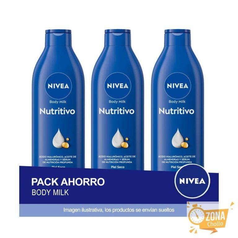 NIVEA Body Milk Loción Corporal Nutritivo 400ml – Pack de 3 unidades — 12,98 €