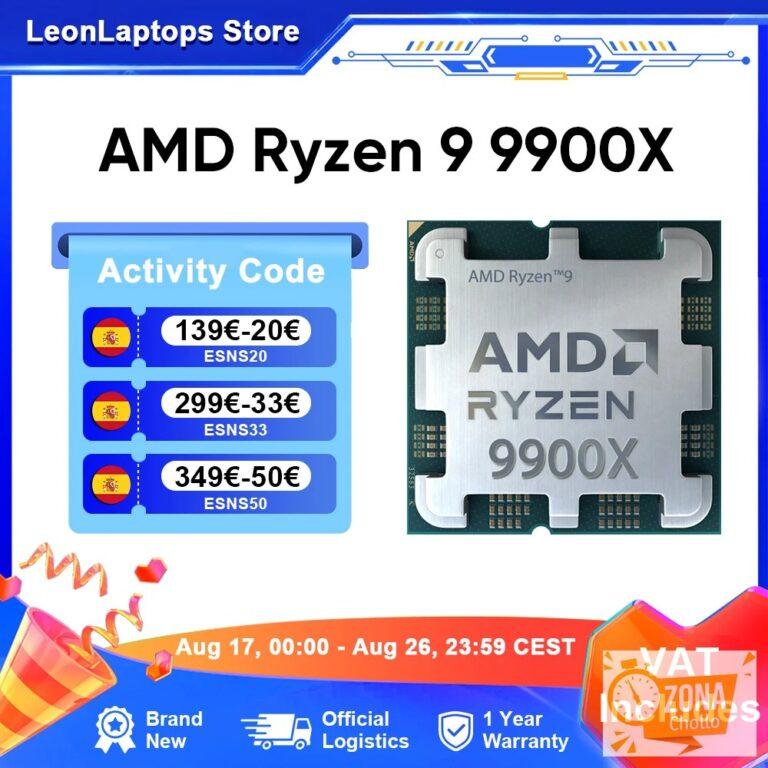 Procesador AMD Ryzen 9 9900X 4.4GHz 12 Núcleos 24 Subprocesos… — 272,50 €