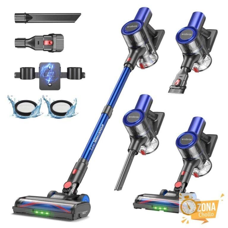 Aspiradora Inalámbrica Erabros EV2, 450W 55Kpa de Alta Succión… — 53.69 EUR €