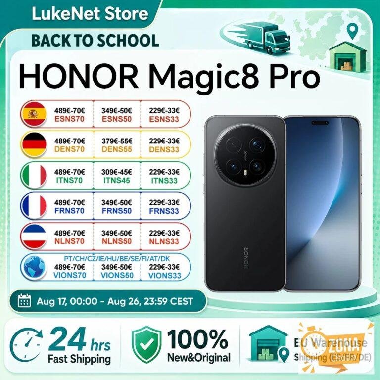 HONOR Magic 8 Pro 5G Versión EU, Teléfono Inteligente Snapdragon 8… — 774,39 €