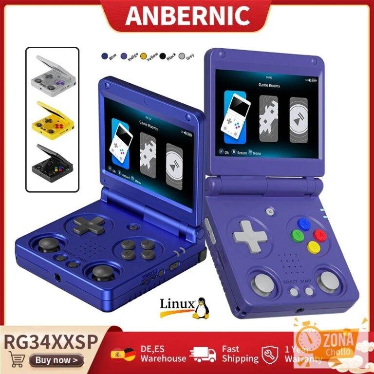 Consola de Juegos Portátil Anbernic RG34XXSP Flip, Pantalla IPS de… — 55,56 €
