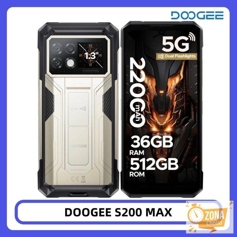 Teléfono Resistente DOOGEE S200 Max, 36GB+512GB, 22000mAh, 66W… — 425,21 €