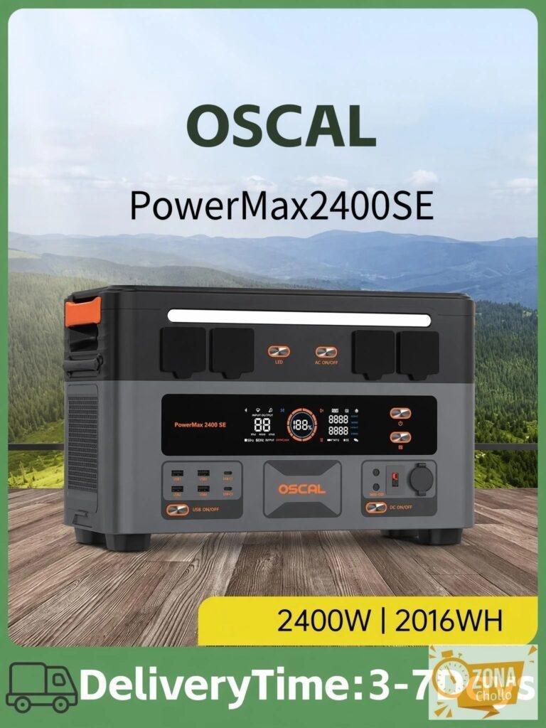 Estación de Carga Portátil OSCAL Power Max 2400 SE: 2400W/2016Wh… — 610.09 EUR €