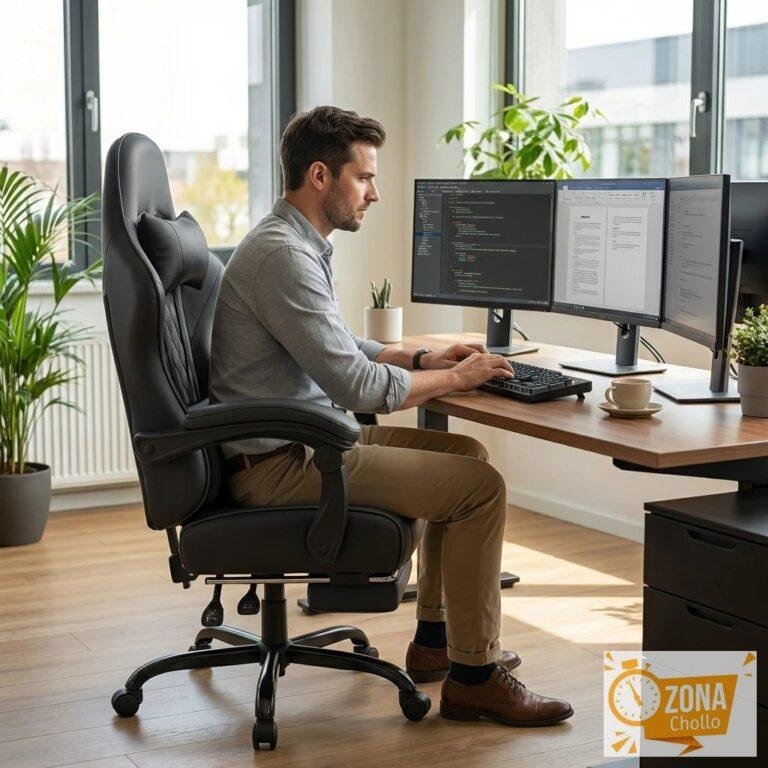 Silla de oficina ergonómica Devoko con función de masaje y soporte… — 83,20 €