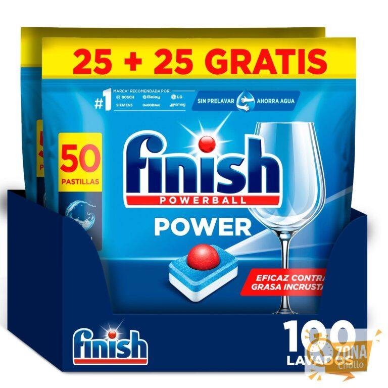 Finish Poweball 100 | 150 | 200 Pastillas para Lavavajillas All in 1… — 15,65 €