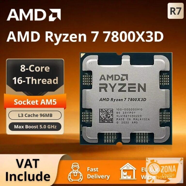 Procesador para Juegos AMD Ryzen 7 7800X3D, 8 Núcleos, 96 MB de… — 307,04 €