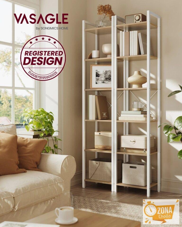 VASAGLE Librería de 6 Niveles, Biblioteca, Estantería para Oficina… — 35,60 €