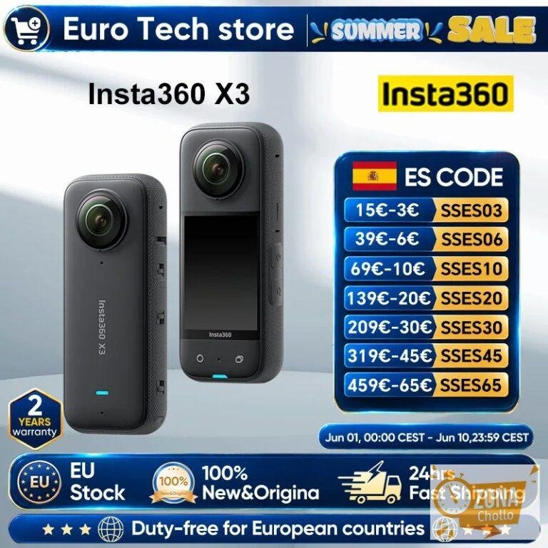 Insta360 X3 – Cámara de Acción 360° Resistente al Agua con Sensores… — 236,37 €