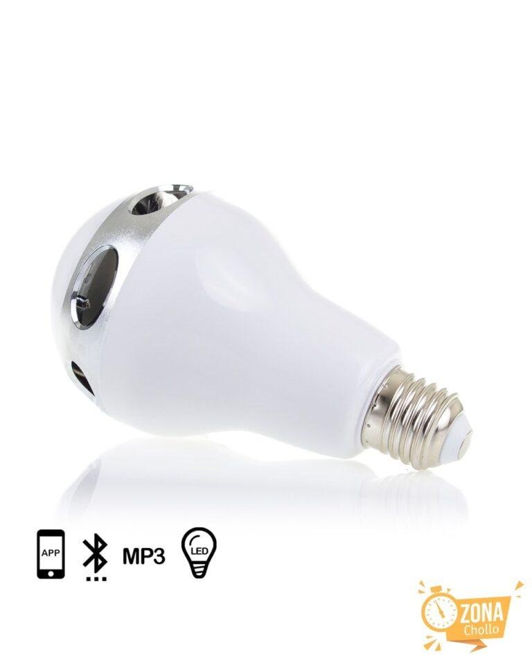 Altavoz bluetooth diseño bombilla con iluminación — 12,95€ € -84%
