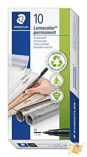 STAEDTLER Lumocolor 317 Rotuladores permanentes – negro, pack 10… — 7,08 € -54%