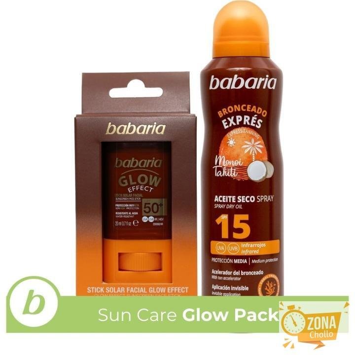 Babaria – Stick Solar Facial 50 Glow + Bronceador Cuerpo con… — 11.43 €