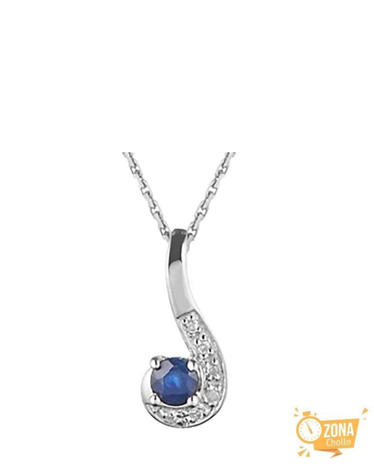 Colgante «Virgule» Diamants: 0,02ct/6 et Sapphir: 0,16ct/1 — 149,00€ € -73%