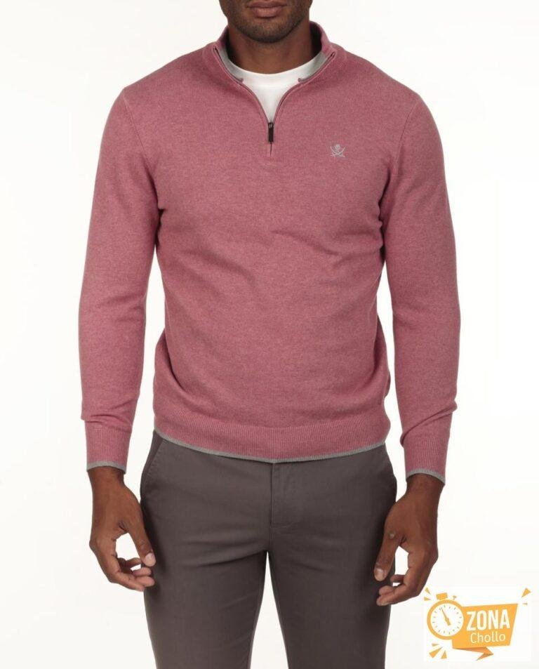 Jersey hombre cuello media cremallera — 29,95€ € -75%