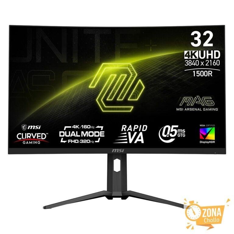 Monitor PC Gaming curvo 80cm (31,5″) MSI MAG 321CUPDF, 160 Hz UHD 4K… — 239,2 € -60%