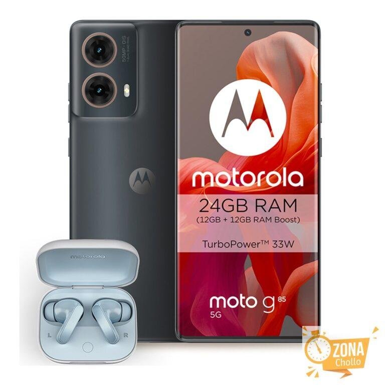 Motorola G85 5G 12 GB + 256 GB móvil libre + Auriculares Buds… — 139 € -60%
