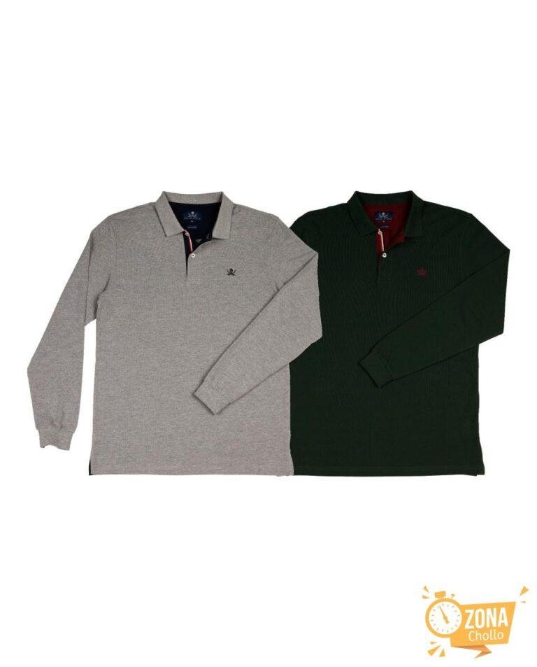 Pack hombre 2 polos manga larga — 39,95€ € -78%