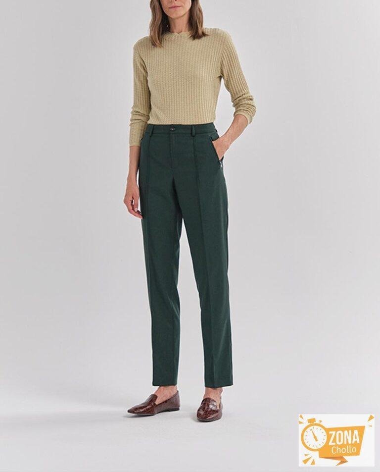 Pantalón de mujer recto de tiro alto — 50,00€ € -72%
