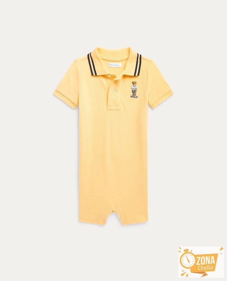Pelele de bebé niño en amarillo con Polo Bear — 15,00€ € -80%