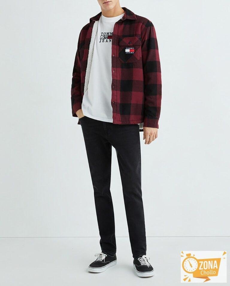 Sobrecamisa de hombre de manga larga de cuadros — 29,00€ € -81%